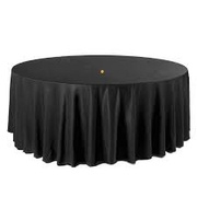 Mantel negro redondo